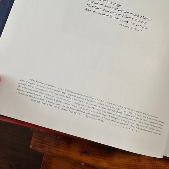 Vintage 1999 William Shakespeare & The Globe Hardcover Book - Picture 2 of 11